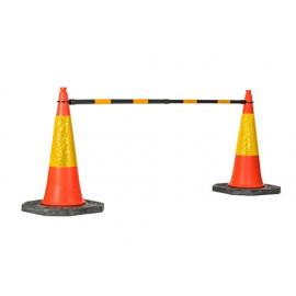Flexibarrier Verkeerskegels + Telescoopstangen in set (Tot 10m)